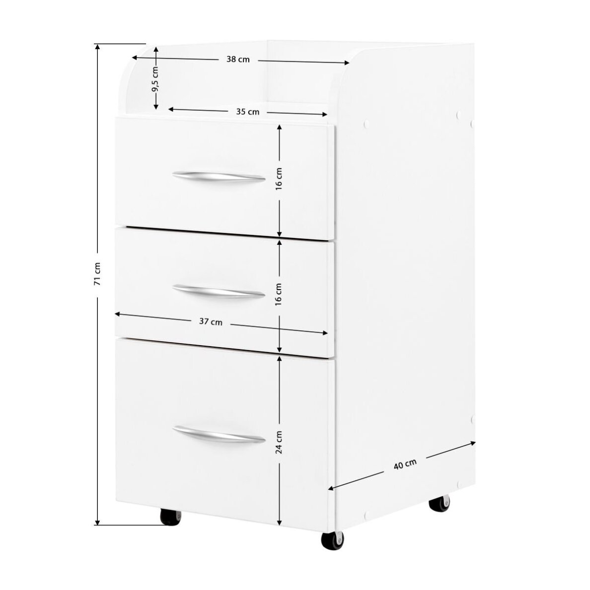 Kosmetologa ratiņi KOMBI II WHITE 5 Kosmetologa ratiņi KOMBI II WHITE 5