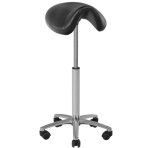 Kosmetologinė meistro kėdutė STOOL BEAUTY BLACK HIGH