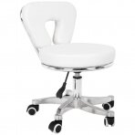 Kosmetologinė pedikiūro kėdutė BEAUTY STOOL PEDICURE WHITE 40-44CM
