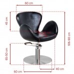 Juuksuritool GABBIANO HAIRDRESSING CHAIR AMSTERDAM ROUND BLACK