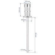 Mała stalowa nasadka do wiertła do paznokci nr 4