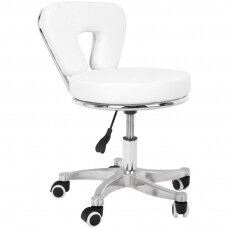 Kosmetologinė pedikiūro kėdutė BEAUTY STOOL PEDICURE WHITE 40-44CM