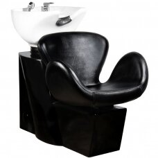 Hairdressing sink GABBIANO PROFESSIONAL HAIRWASHER AMSTERDAM ROUND BLACK SEAT