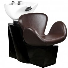 Hairdressing sink GABBIANO PROFESSIONAL HAIRWASHER AMSTERDAM ROUND BROWN SEAT