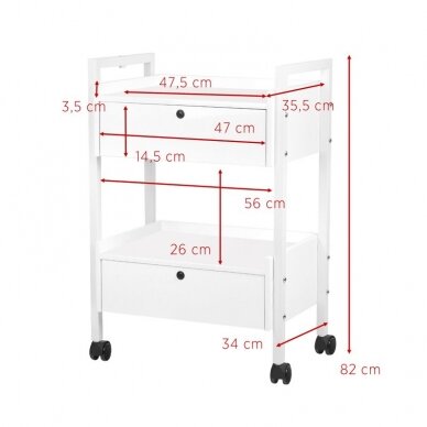 Cosmetology trolley GIOVANNI 1019 WHITE 9