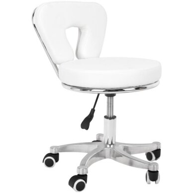 Taboret kosmetyczny do pedicure BEAUTY STOOL PEDICURE WHITE 40-44CM 1 Taboret kosmetyczny do pedicure BEAUTY STOOL PEDICURE WHITE 40-44CM 1