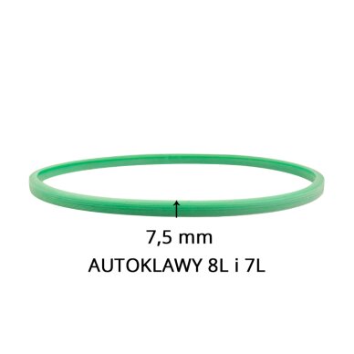 USZCZELKA SILIKONOWA DO AUTOKLAWÓW WOSON 7L I 8L ZIELONA 7,5 MM 1