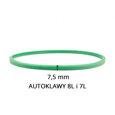 USZCZELKA SILIKONOWA DO AUTOKLAWÓW WOSON 7L I 8L ZIELONA 7,5 MM 1