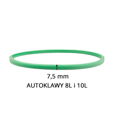 USZCZELKA SILIKONOWA DO AUTOKLAWÓW WOSON 10L I 12L ZIELONA 7,5MM 1