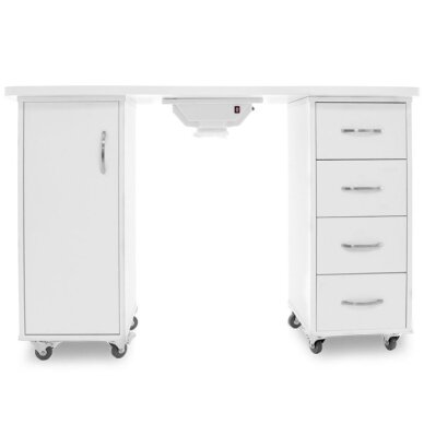 Маникюрный стол с пылесборником CABINETS WHITE 1