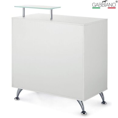 Reģistratūras galds GABBIANO RECEPTION DESK PETIT GLASS WHITE Reģistratūras galds GABBIANO RECEPTION DESK PETIT GLASS WHITE