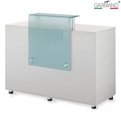 Reģistratūras galds GABBIANO RECEPTION DESK GLASS WHITE 1