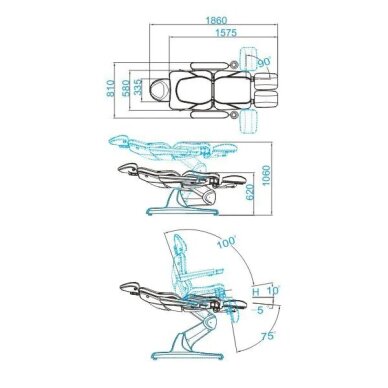 Kosmeetikatool AZZURRO 870 PEDI ELECTRIC 3 MOTOR Cappuccino 10