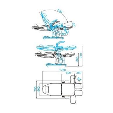 Kosmetoloogiline elektritool Azzurro 709A Pedi White 11