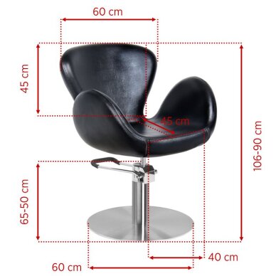 Friseurstuhl GABBIANO HAIRDRESSING CHAIR AMSTERDAM ROUND BLACK 1 Friseurstuhl GABBIANO HAIRDRESSING CHAIR AMSTERDAM ROUND BLACK 1