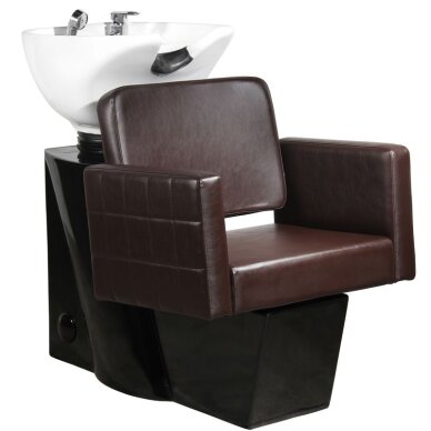 Friseur waschbecken GABBIANO PROFESSIONAL HAIRWASHER CHAIR ANKARA BLACK BASE BROWN SEAT Friseur waschbecken GABBIANO PROFESSIONAL HAIRWASHER CHAIR ANKARA BLACK BASE BROWN SEAT