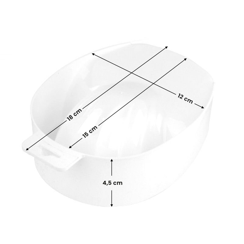 Manikiūro dubenėlis, baltas 1 Manikiūro dubenėlis, baltas 1