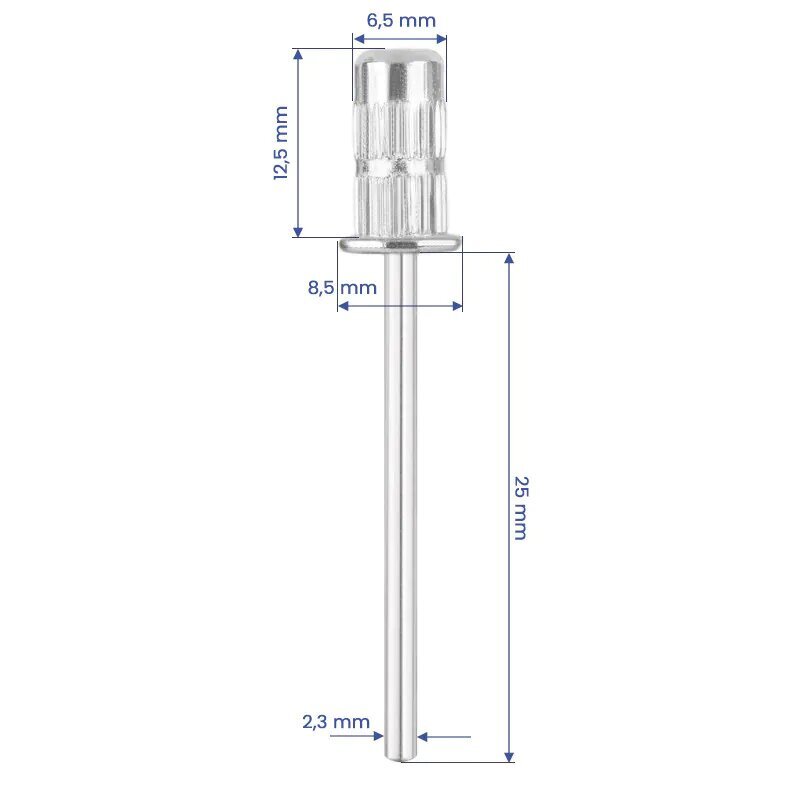 Mała stalowa nasadka do wiertła do paznokci nr 4 1