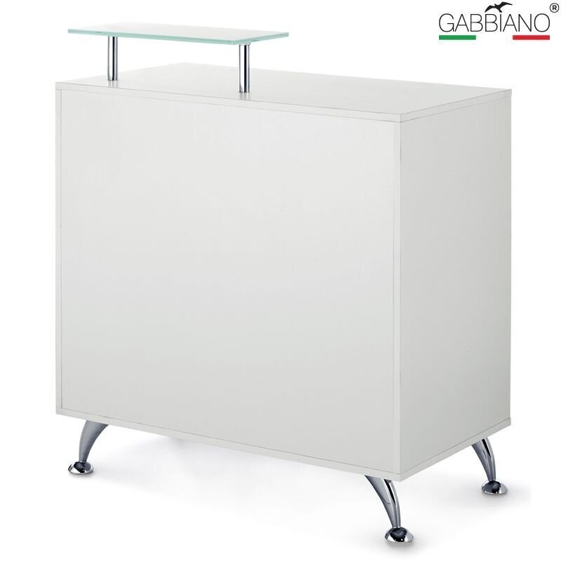 Reģistratūras galds GABBIANO RECEPTION DESK PETIT GLASS WHITE Reģistratūras galds GABBIANO RECEPTION DESK PETIT GLASS WHITE