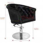 Krzesło fryzjerskie GABBIANO HAIRDRESSING CHAIR LONDON BLACK