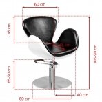 Hairdressing chair GABBIANO HAIRDRESSING CHAIR AMSTERDAM ROUND BLACK WHITE