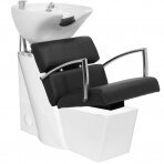 Kampaamon pesuallas GABBIANO PROFESSIONAL HAIRWASHER BRUSSEL WHITE BASE STRIP BLACK SEAT