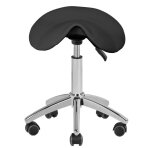 Kosmetologinė meistro kėdutė STOOL BEAUTY ROUND BLACK