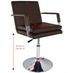 Juuksuritool GABBIANO HAIRDRESSING CHAIR DIGNITY MODEL BROWN