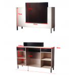 Vastuvõtulaud GABBIANO RECEPTION DESK LUXURY WHITE BROWN