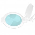 Kosmetoloģijas LED lampa ar palielināmo stiklu GLOW 5D/6 8W (balta, uz galda)