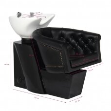 Friziera izlietne GABBIANO PROFESSIONAL HAIRWASHER LONDON GOLDEN ARCH BLACK