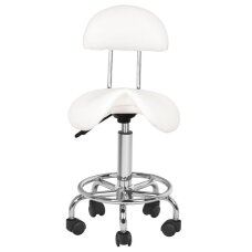 Kosmetoloģijas taburete STOOL BEAUTY 3 WHITE (Produkts ar bojātu iepakojumu)