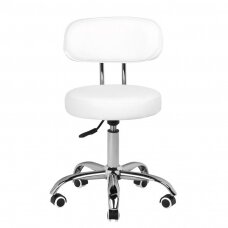 Kosmetologinė pedikiūro kėdutė BEAUTY STOOL PEDICURE WHITE HYDRAULIC 39-45CM