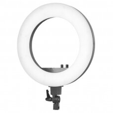 Kosmetologinė LED lempa makiažui su stovu RING LIGHT 18" 48W BLACK