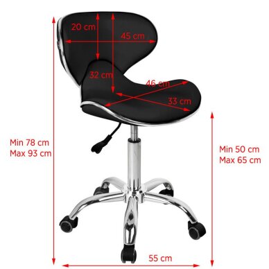 Kosmetologi jakkara Gabbiano Q-4599 Black 1