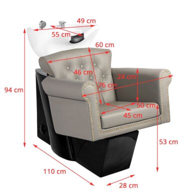 Мойка парикмахерская GABBIANO PROFESSIONAL HAIRWASHER BERLIN VERSAILE GREY 1 Мойка парикмахерская GABBIANO PROFESSIONAL HAIRWASHER BERLIN VERSAILE GREY 1