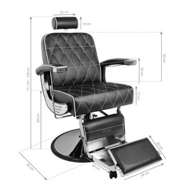 Friseurstuhl Barber Chair Gabbiano Imperial Black 5