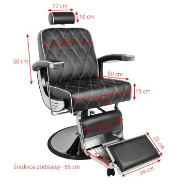 Parturituoli Barber Chair Gabbiano Imperial Bordo 5