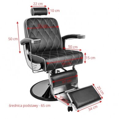 Парикмахерское кресло Barber Chair Gabbiano Imperial Brown 5