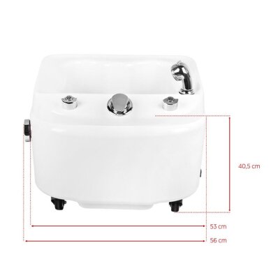 Pedicure-kylpyamme vesihieronnalla Azzurro A023 Chrome 7