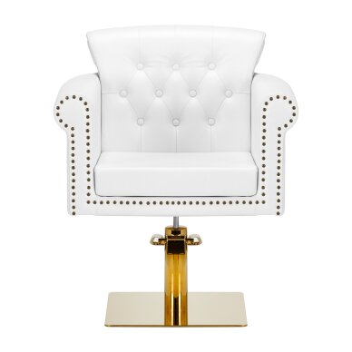 Juuksuritool GABBIANO PROFESSIONAL HAIRDRESSING CHAIR BERLIN GOLD WHITE 2