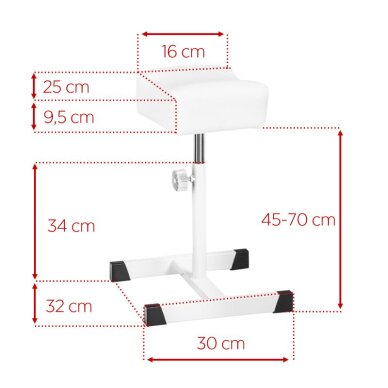 Jalatugi pediküüri jaoks PEDICURE FOOTREST WHITE 3