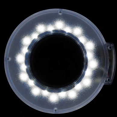 Kosmetoloģijas LED lampa ar palielināmo stiklu un statīvu 5D 12W 2