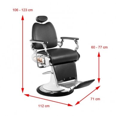 Barber krēsls Barber Chair Gabbiano Moto Style Black 7