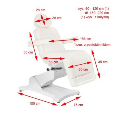 Kosmetikstuhl AZZURRO 869A ELECTRIC 4 MOTOR WHITE 11