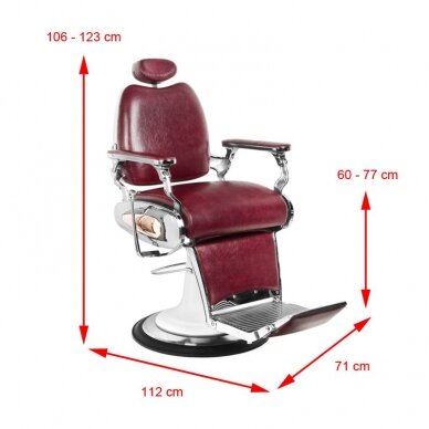 Barber chair Barber Chair Gabbiano Moto Style Bordo 5