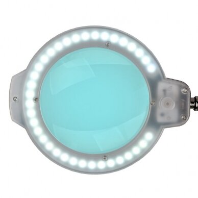 Kosmetologinė lempa LED su lupa ir stovu GLOW 5D 8W BLACK 4