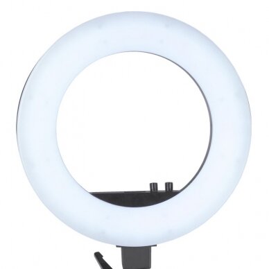 Kosmetologinė LED lempa makiažui su stovu RING LIGHT 18" 48W BLACK 5