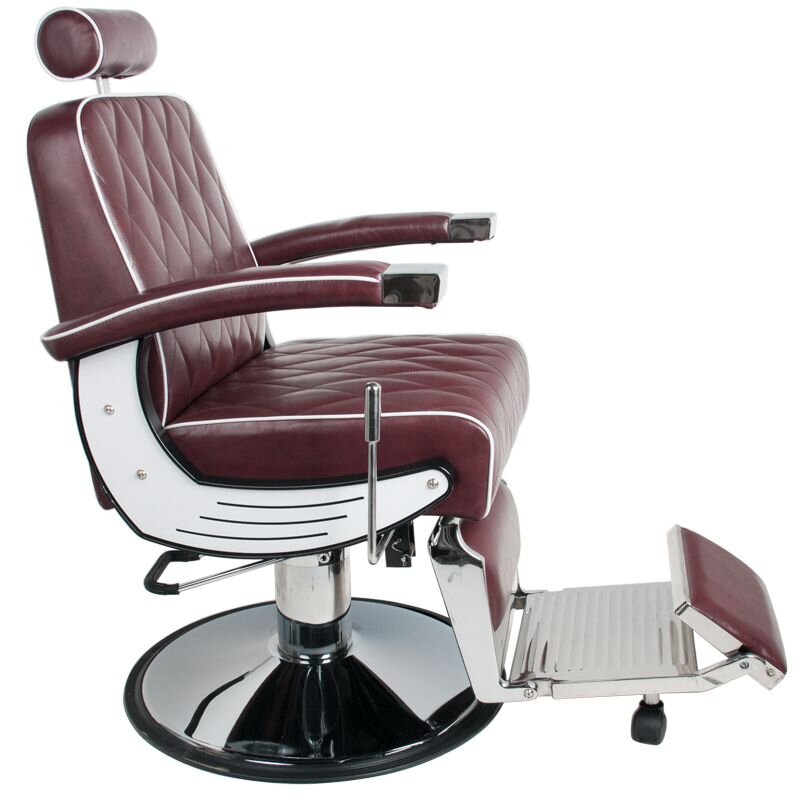 Fotel barberski Barber Chair Gabbiano Imperial Bordo 1