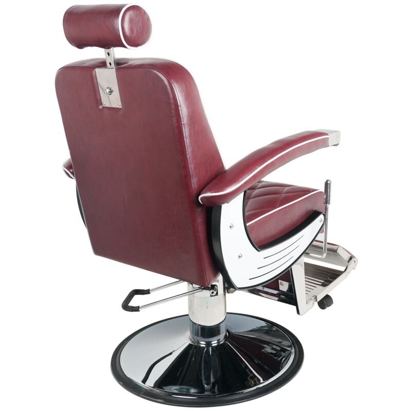 Fotel barberski Barber Chair Gabbiano Imperial Bordo 4